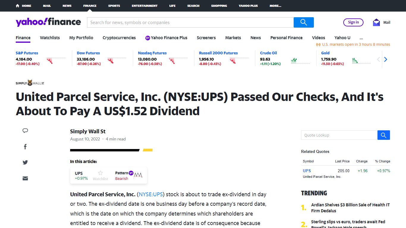 United Parcel Service, Inc. (NYSE:UPS) Passed Our Checks, And It's ...